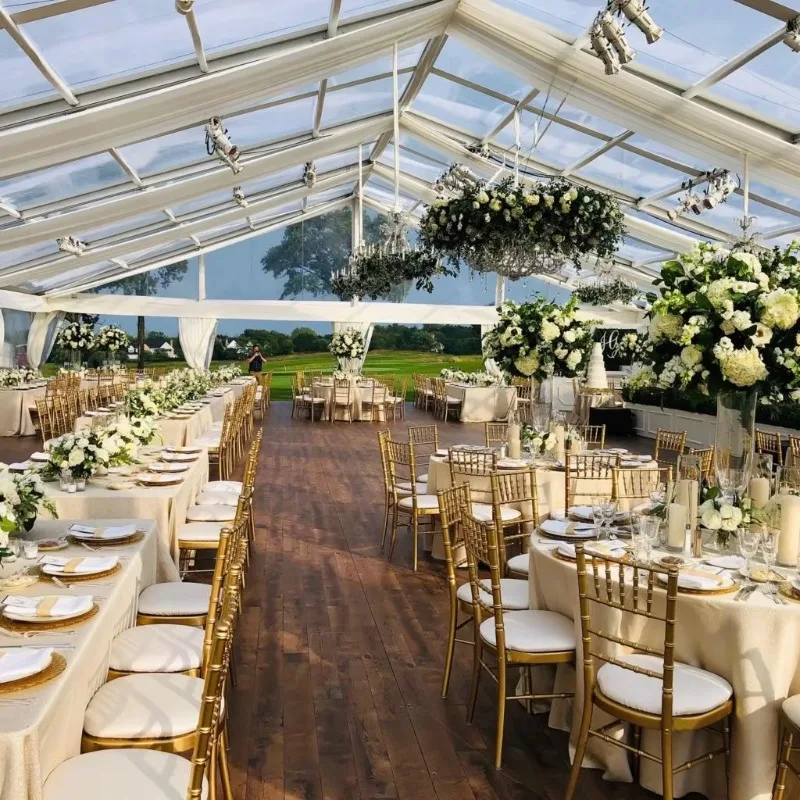 Custom Size Aluminum A‑Shape Event Tent Waterproof UV‑Resistant Wedding Party Shelter Tent for Outdoor Ceremony Banquet