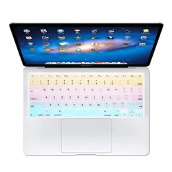 English Gradient Colorful Keyboard Cover US Layout for Macbook Pro Air Retina131517 A1466 A1369 A1278 A1286 A1502 A1425 A1398