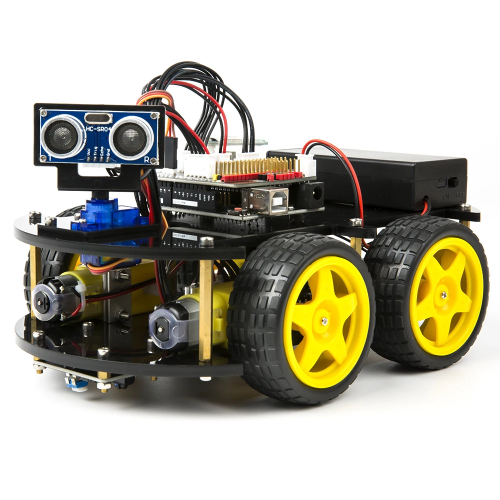 

Robotlinking 4WD Робот-автомобиль Робот-автомобиль умный Робот-автомобиль Совместим с Arduino