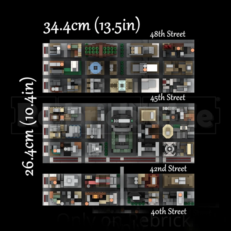 Nuovo prodotto squisito MOC Building Blocks Street View Modello architettonico New York City Giocattolo modulare per bambini Regalo Set fai da te