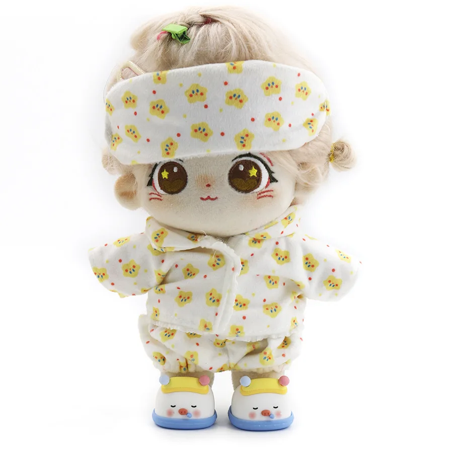 

Рубашка, шорты, кукольная одежда, аксессуары для 20 см, хлопковая кукольная пижама, костюм, реквизит для фотосессии, мини-блузка с героями мультфильмов, комплект брюк