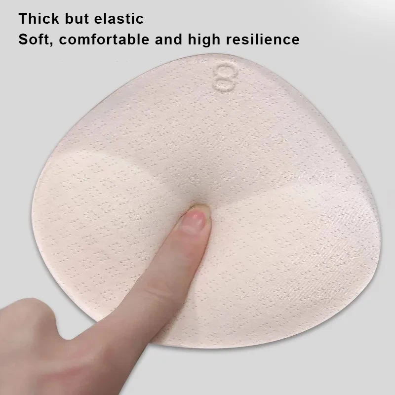 1Pair 8cm extra thick Sexy Soft Thick Sponge Bra Pads Breast Insert Push Up Bra Enhancer Padded Removable Chest Pads Cosplay cos