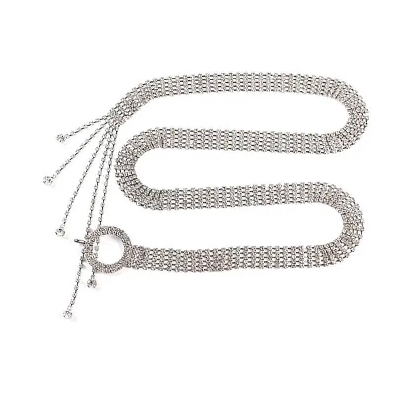 

39BB Body Chain Women Fringed Waist Chain Belt for Music Festival and Formal Dress