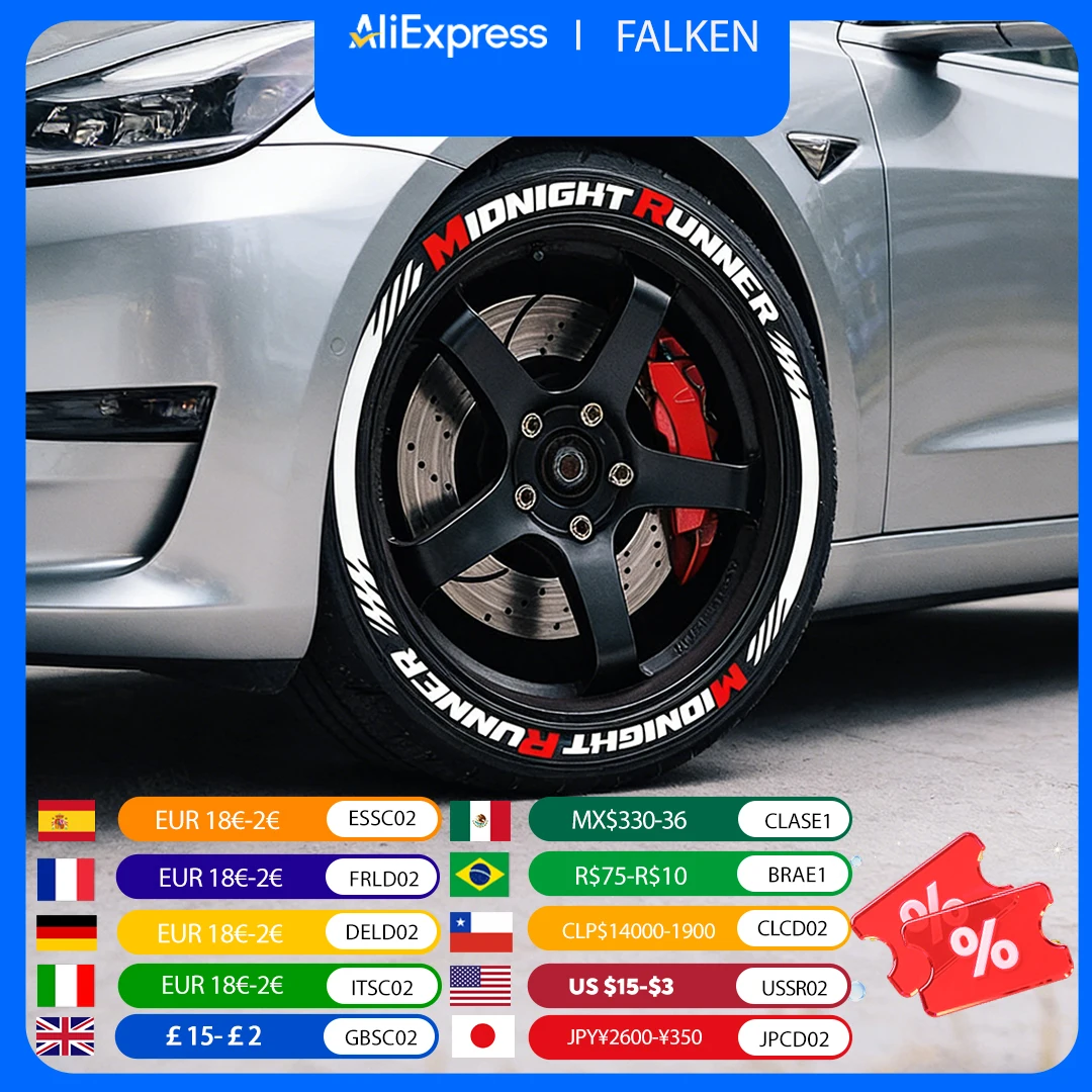 Car Accessories Outside - MIDNIGHT RUNNER Opona samochodowa Naklejka dekoracyjna