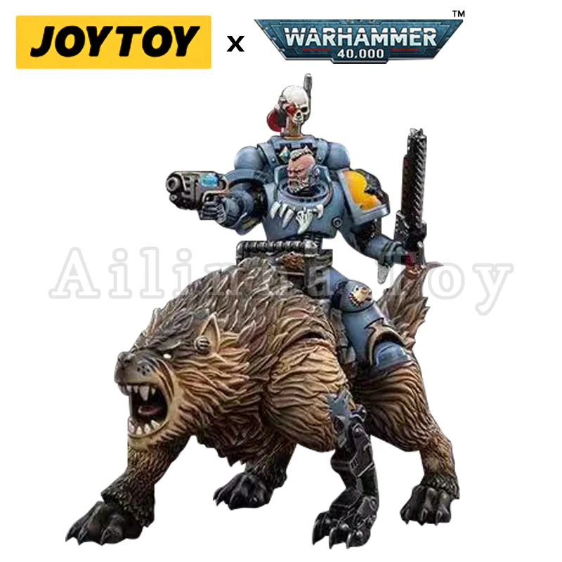 Figura de ação Joytoy Space Wolves, Cavalaria Thunderwolf Bjane Coleção Anime, Modelo militar, 1:18