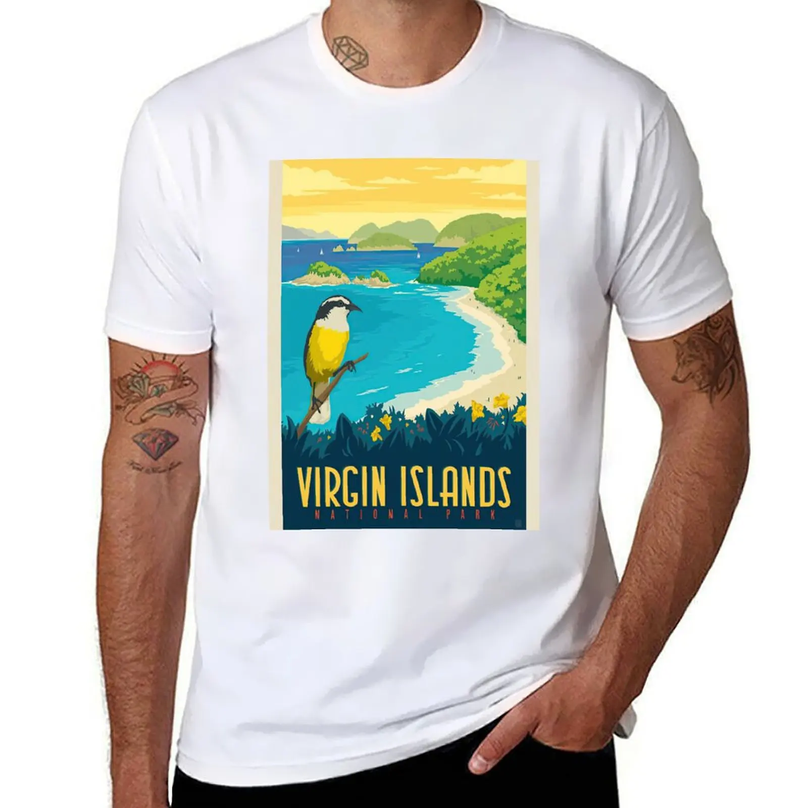 

Virgin Islands National Park Trunk Bay Poster, US Virgin Islands, National Park Art, WPA, WPA Poster, Gift For Travel, H T-Shirt