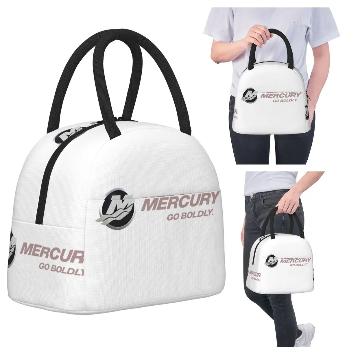 

Mercury Go Boldly Boat Сумки для обеда Изолированная коробка для бенто Водонепроницаемая сумка для обеда Герметичные сумки для пикника Сумка-холодильник для женщин и детей