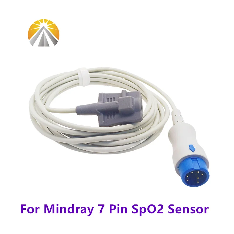 Reusable 7 Pin Adult Child Neonate SpO2 Sensor for Mindray Beneview T5 T8 iPM8 iMEC10 Beneheart Patient Monitor Mindray Tech