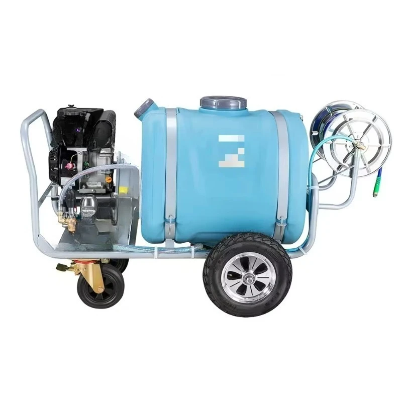 Portable Cart Type 160L Motorized Sprayer with Automatic Hose Reel for Farm and Garden Use