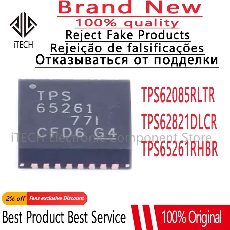 10pcs/lot Original TPS65261RHBR TPS65261 VFQFN-32 TPS62821DLCR A1 VSON-8 TPS62085RLTR PD5Q VSON-7 New and Genuine Chips Ic