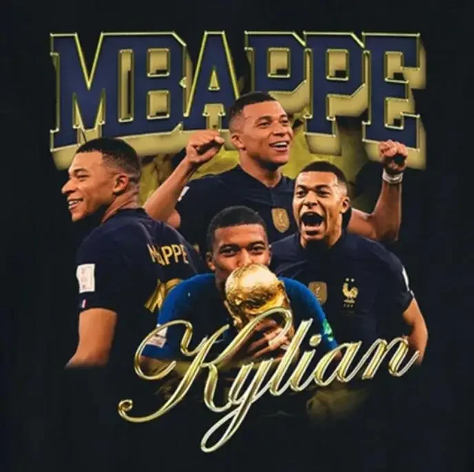 Kylian Mbappe Vintage Oversized Custom T-Shirt