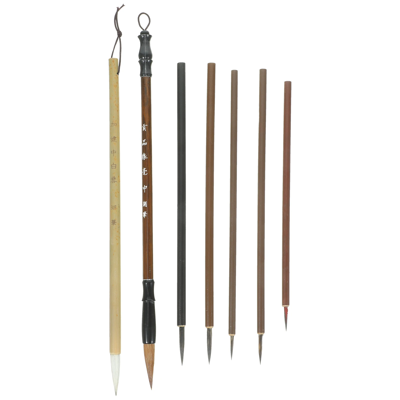 

7 Pcs Chinese Calligraphy Brush Set Hair Pens for Beginners Pen Curtain Included Traditional Ink Pens Sumi Brushes Smooth