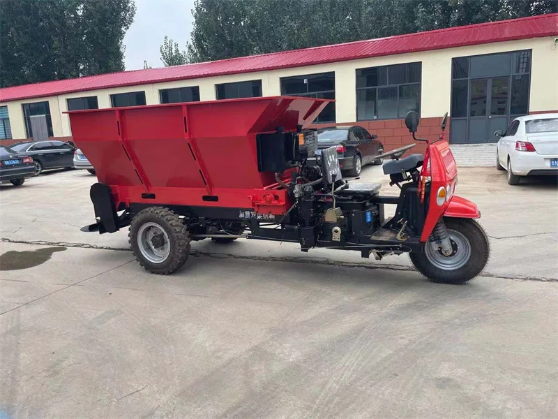 Factory Direct Sale Compact Flexible Tricycle Manure Spreader for Greenhouse Orchard Vineyard Organic Fertilizer Spreader