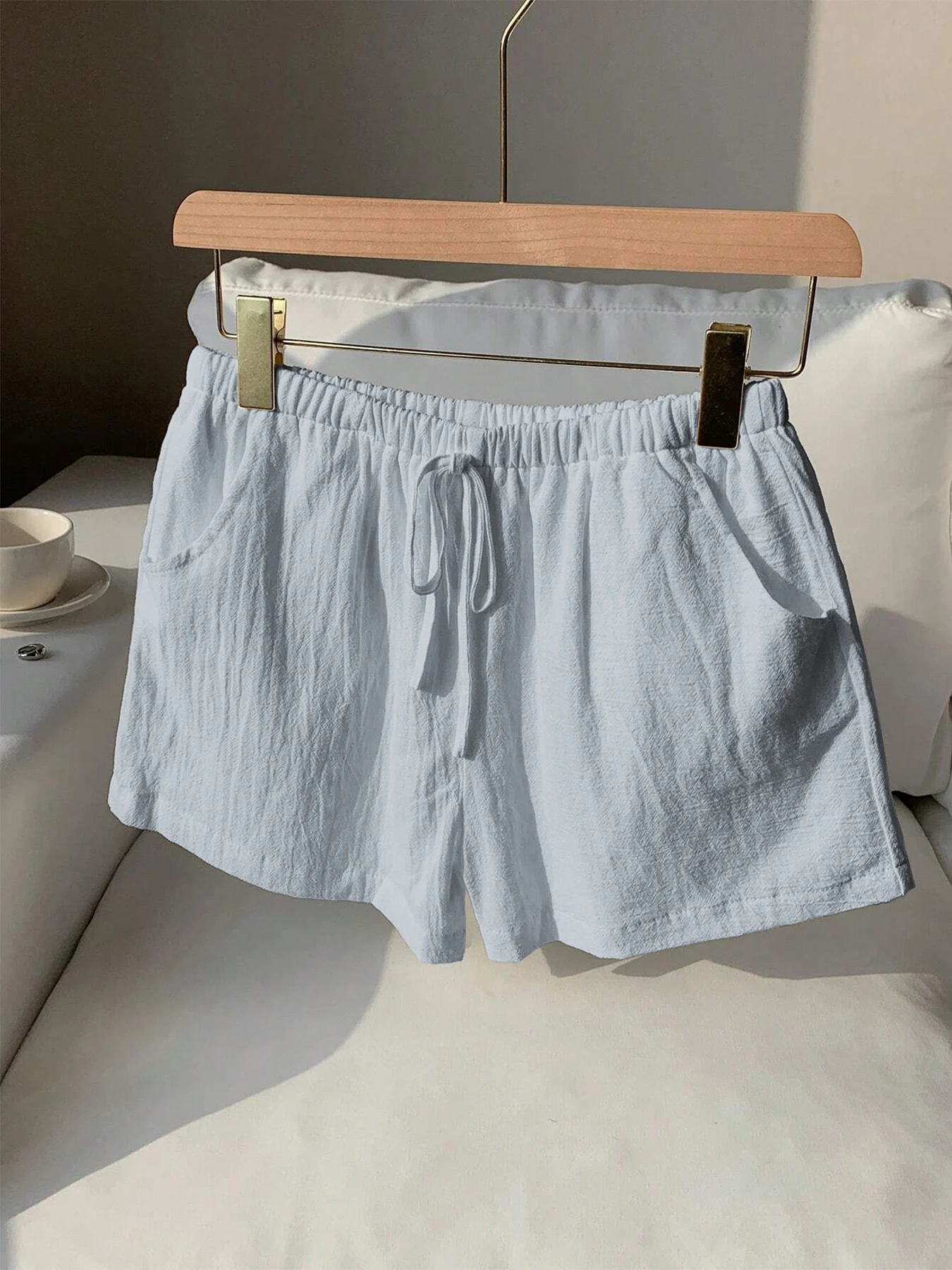 Pantalones Cortos Deportivos C - Short Linen Drawstring reseña y precio