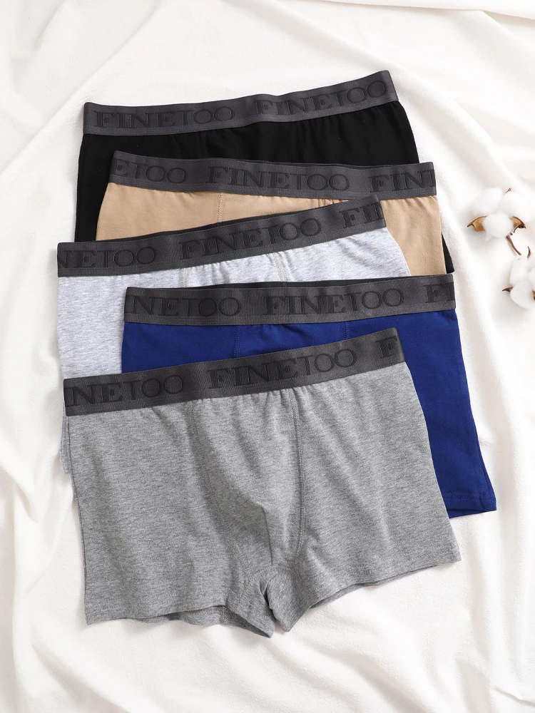 2pcs Men's Cotton Panties Breathable Trendy Boxer Shorts Underwear Sexy Comfortable plus Size Highly Elastic Boys' Boxer Briefs