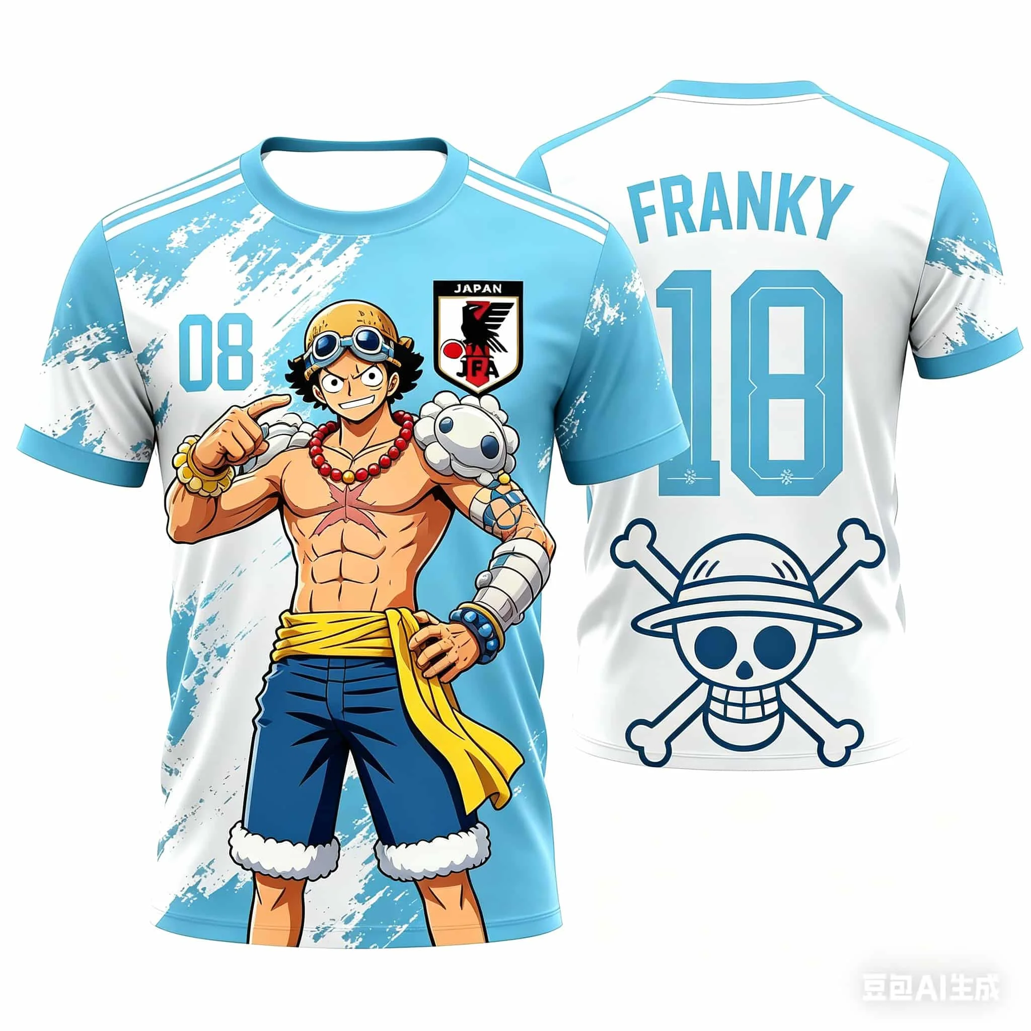 2026 One Piece Roronoa Zoro # 11 Japanese National Team Football Jersey, Parent-child Quick Drying Breathable 3D Printed T-shirt