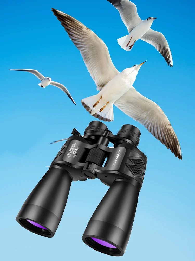 Borwolf 12-36X60 Verrekijker Telescoop Hd Licht Nachtzicht Bak4 Prisma Professionele Zoom Krachtig Voor Het Jagen Op Vogels Kijken - afbeelding 2