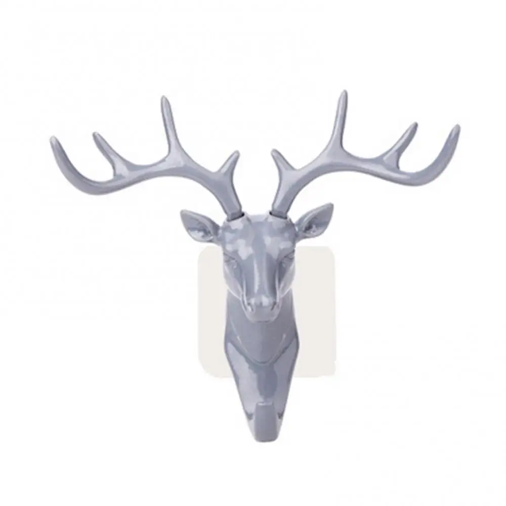 Fashion Cute Antler Hook Deer Head Key Holder Hanger Living Room Wall Decorative Ornament Home Decor Accessories