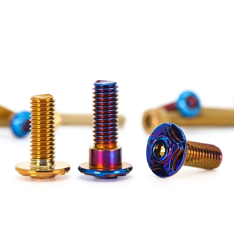 M6 M8 Titanium Blue/Gold 304 Stianless Steel Motorcycle Rotor Brake Disc Screws Bolts For Honda Yamaha Kawasaki Suzuki Ornament