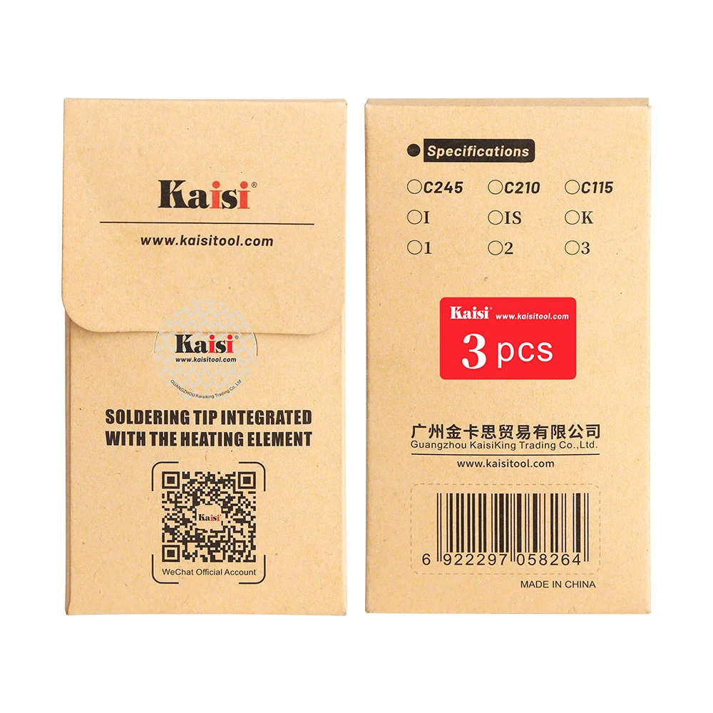 Kaisi-puntas de soldador 210 245, núcleo de calefacción sin plomo, Compatible con Sugon Aifen Aixun, mango de estación de soldadura