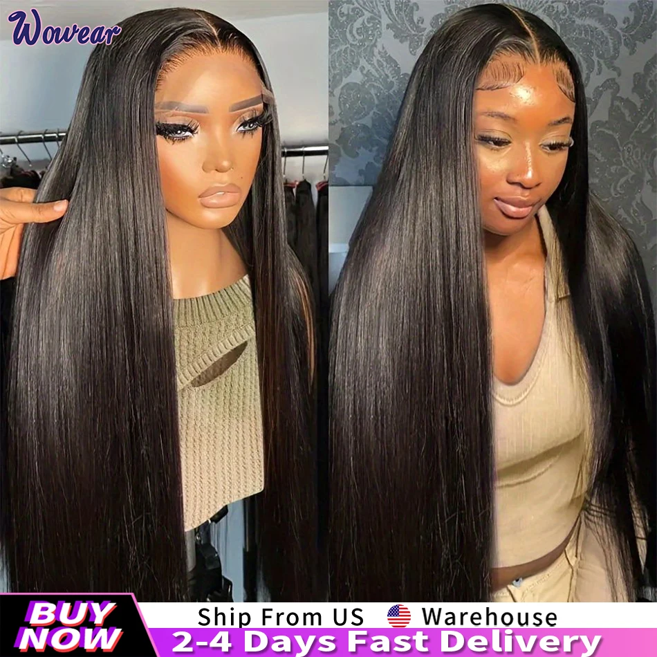 13x6 HD Lace Frontal Wig Straight Human Hair Wigs Transparent Lace Frontal Wig 100% Human Hair 13x4 Pre Plucked for Women