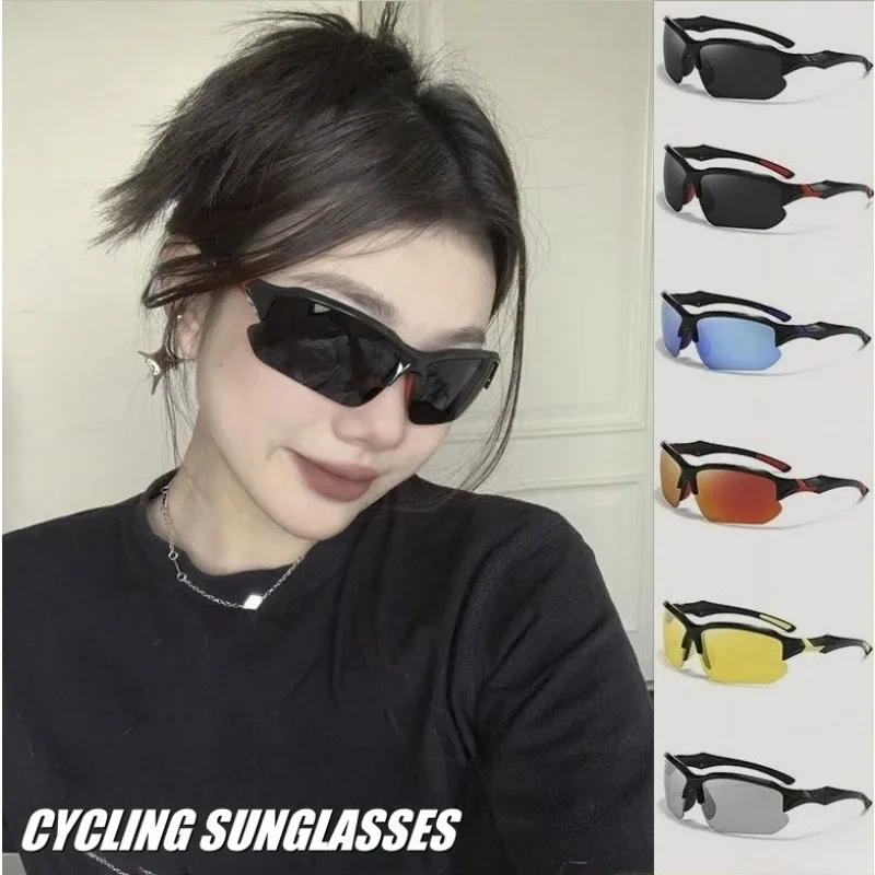 Outdoor Radfahren Sonnenbrille Männer Frauen Sport Reiten Fahren Brille Winddicht UV400 Große Rahmen Shades Gläser