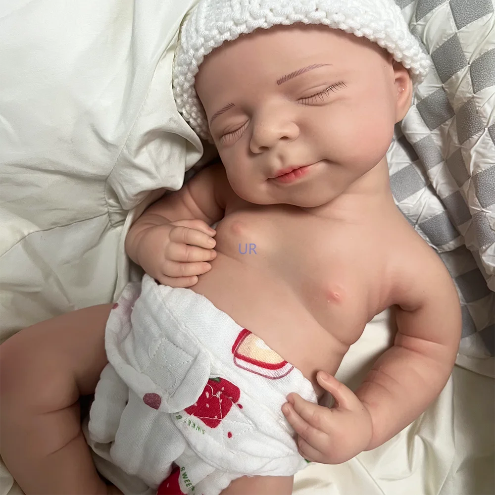 18.5 "100% pełne ciało silikonowe Reborn Baby Pascale niepomalowane fałszywe realistyczne chłopiec/dziewczyna lalki kolekcje dla Reborn Artysta zestaw do majsterkowania