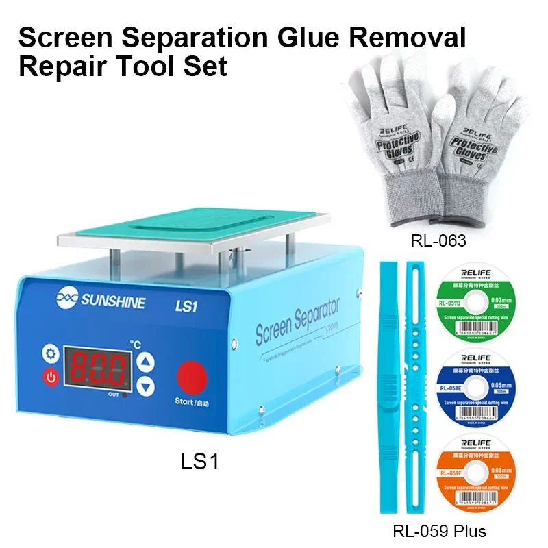 

SUNSHINE LS1 screen separator compatible with RL-059 and RL-063 for mobile phone IP SAM HW LCD touch screen disassembly tool set