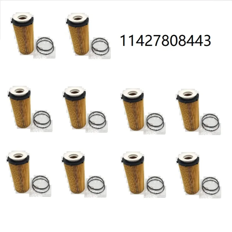 

10pcs oil filter for bm E90 E92 E71 11427808443 set filter element for X5 X6