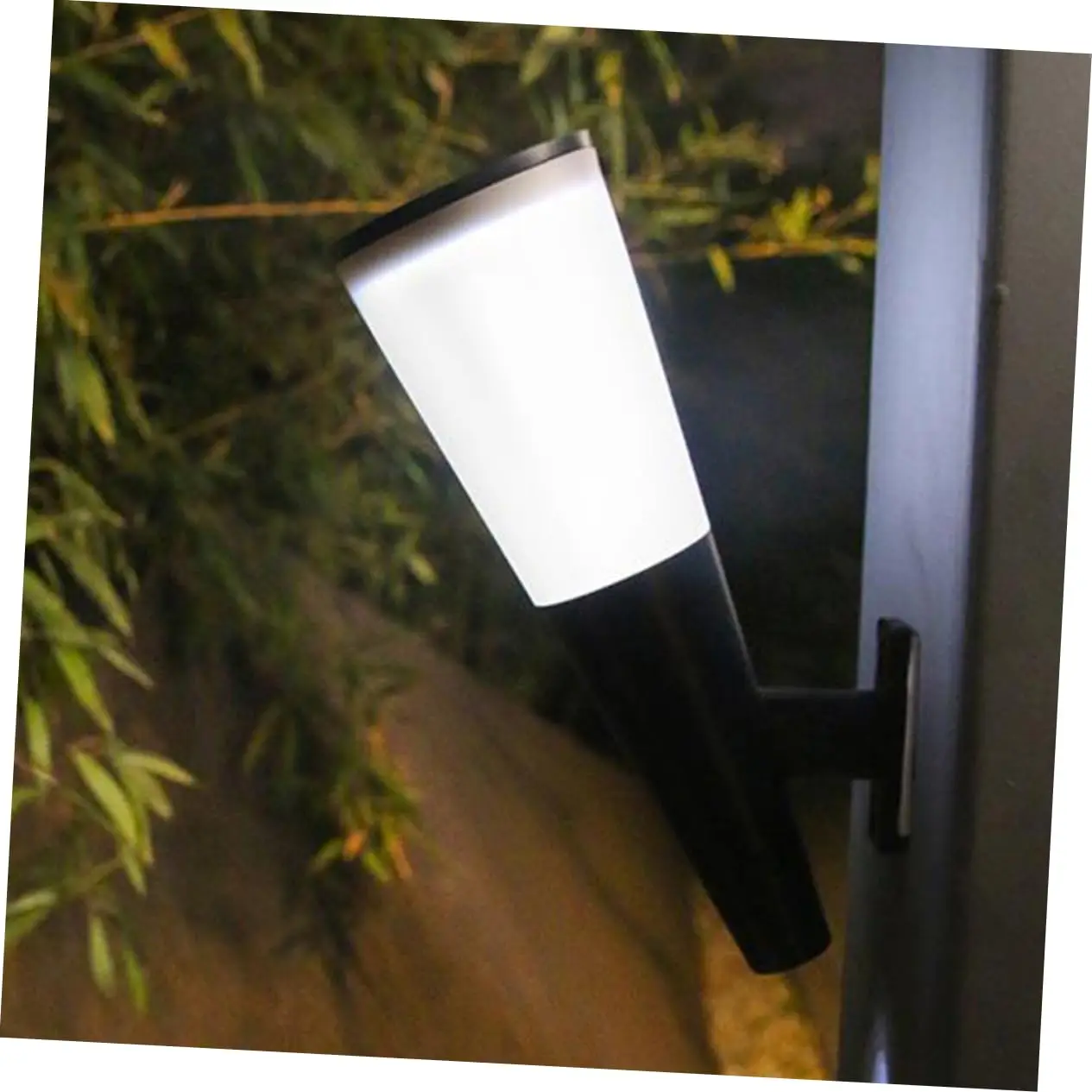 Imagem -02 - Luz Exterior da Parede Solar Fence Lights Caminho Lâmpada ao ar Livre Wall Sconce For Garden Quintal Porta da Frente