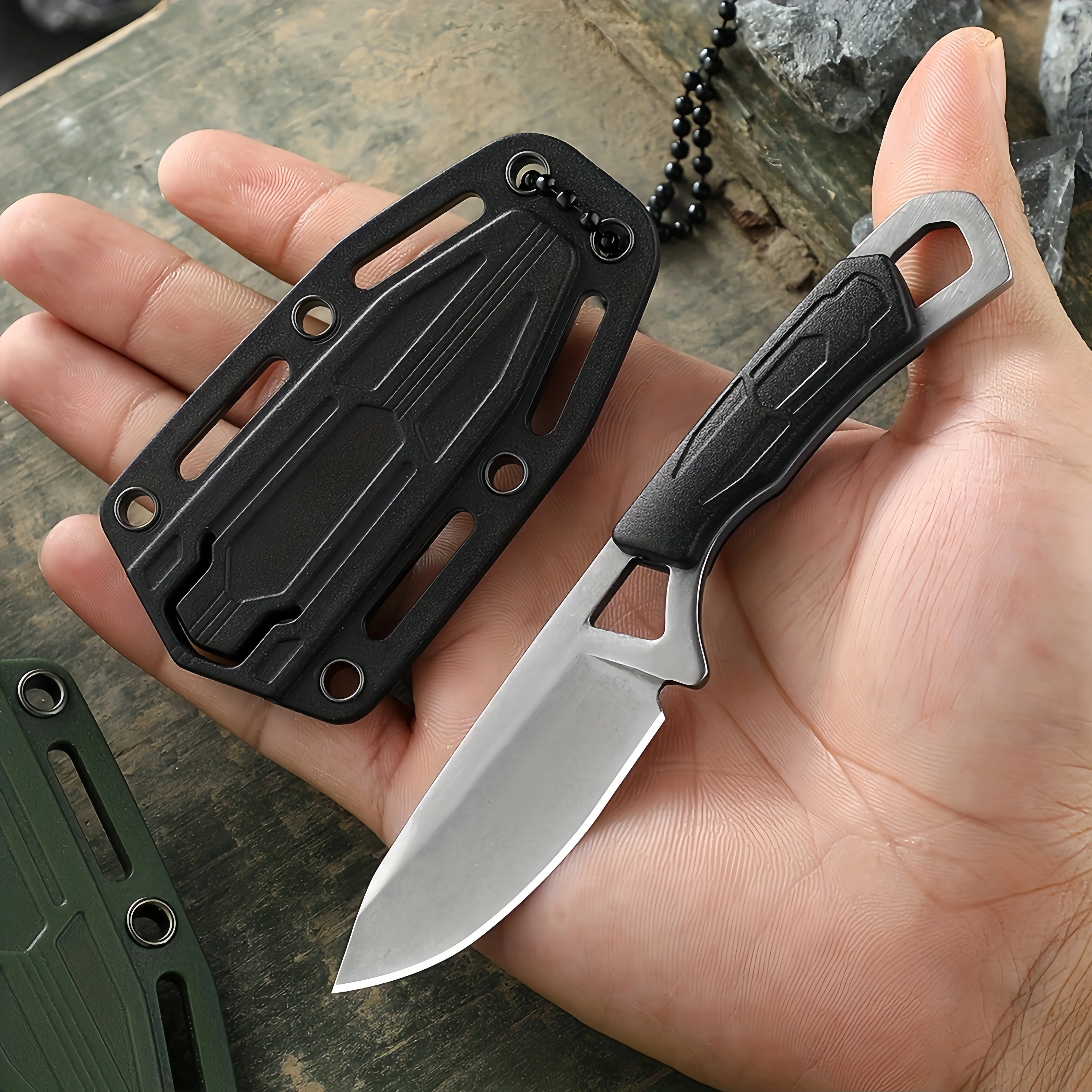 New Arrival Outdoor Stainless Steel Drop Blade Camping Hunting fixed blade mini knife