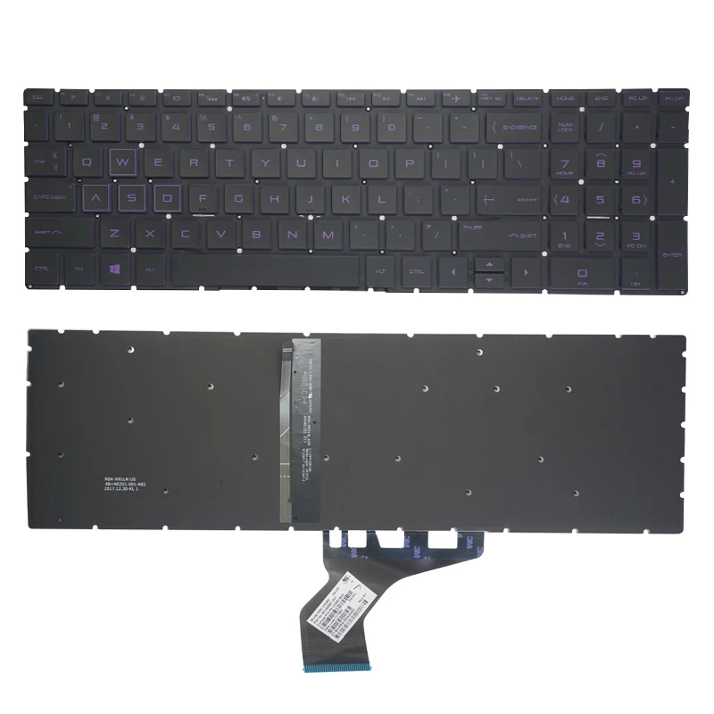 US Backlit keyboard FOR HP Pavilion 15-DA 15-CX 15-DB 15-DX 15-DR 250 G7 255 256 G7 15-CN 15-CS 15-CR 15-CW 17-BY 17-CA TPN-C135