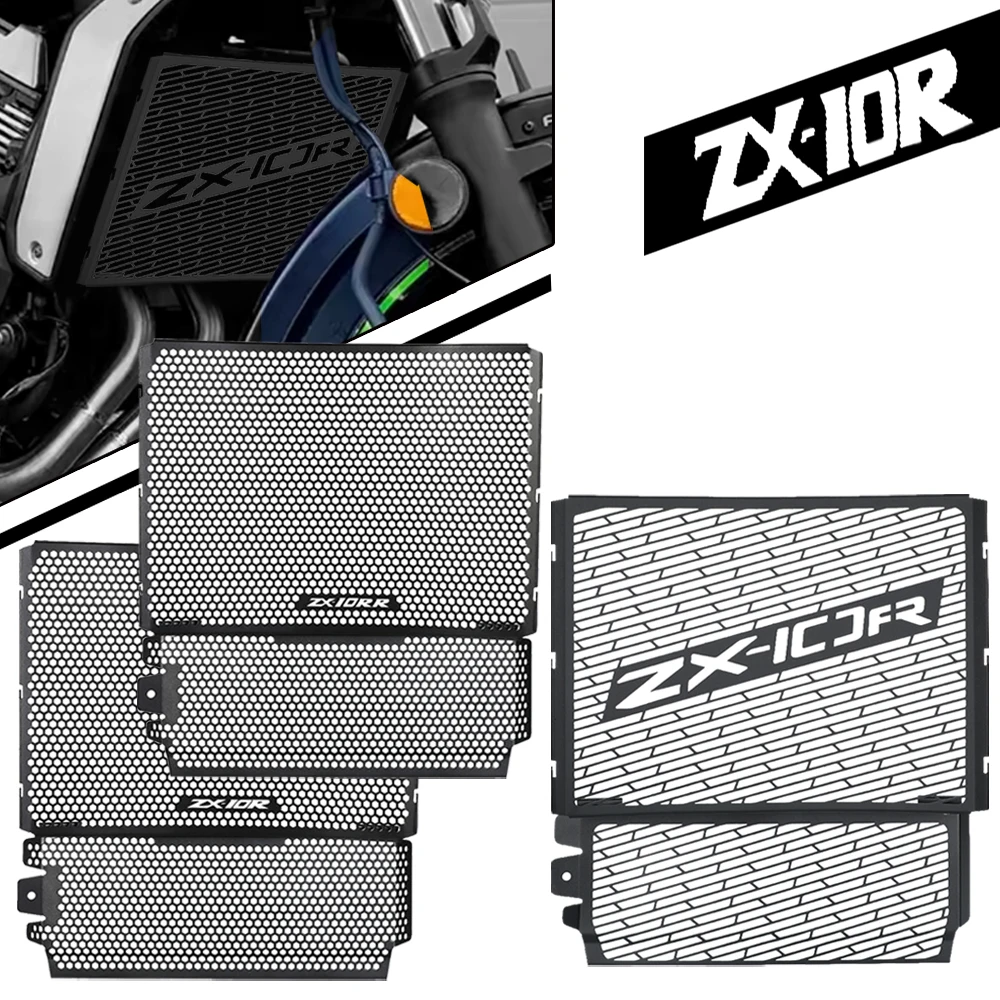 

ZX10R Radiator Guard Cover For Kawasaki ZX-10R ZX-10RR ZX10RR 2021-2024 2025 2026 Motocycle Grille Grill Oil Cooler Protector