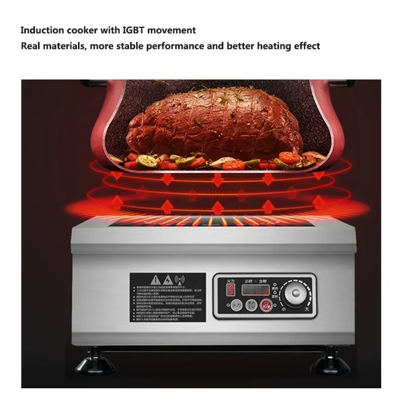 Electric Induction Cooker 5000W Plane Canteen Hotel High-power Soup Cooker Commercial Induction Cooker 5KW