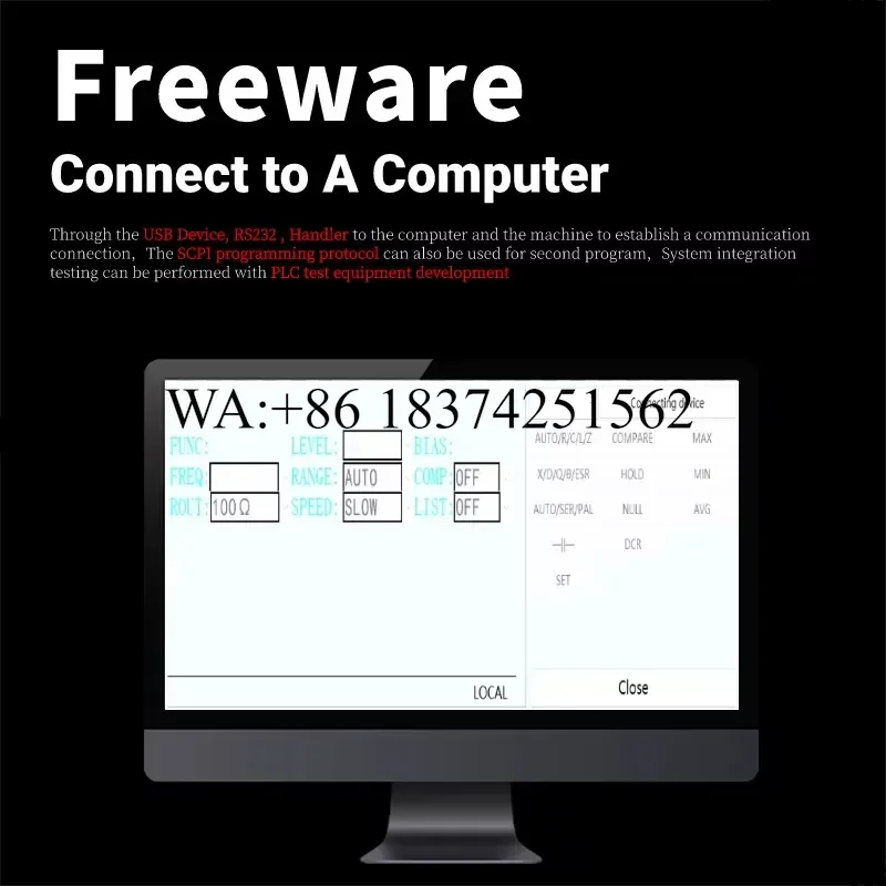 Wmwmnu for East Tester ET4501 ET4502 ET4510 Benchtop LCR Meter Desktop Digital Bridge 10Hz to 100kHz Precision Digital Lab