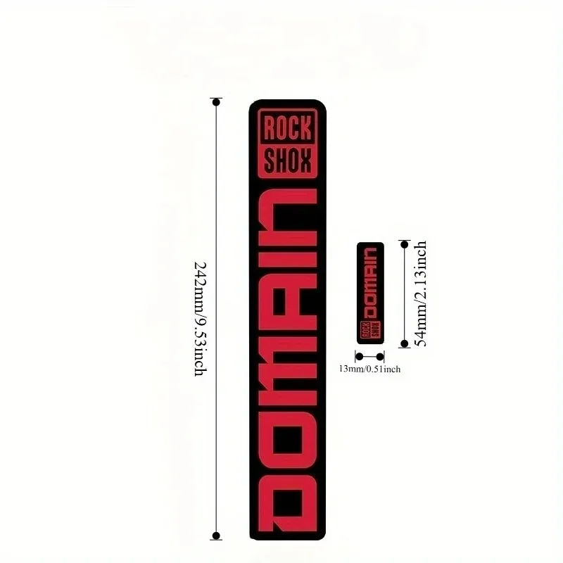 3-Pack RockShox Domain Mountain Bike Fork Stickers, Bike Decorative Stickers, DIY Hanging Decorations