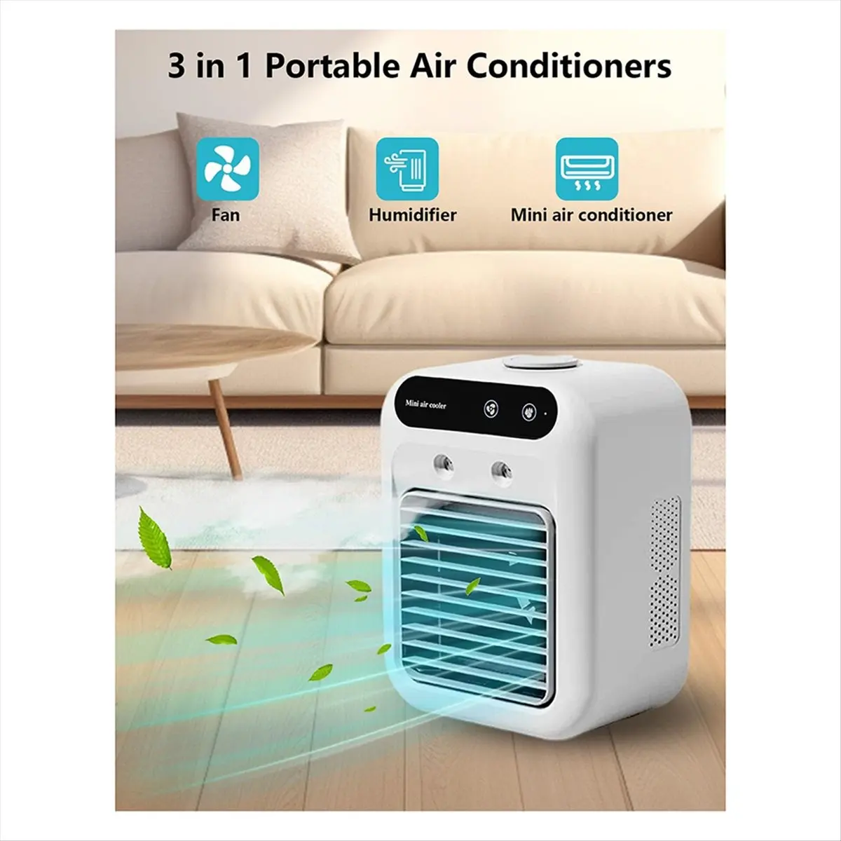 

Портативный мини-кондиционер A79G, перезаряжаемый мини-охладитель с испарительным охлаждением, персональный вентилятор для небольших помещений и улицы