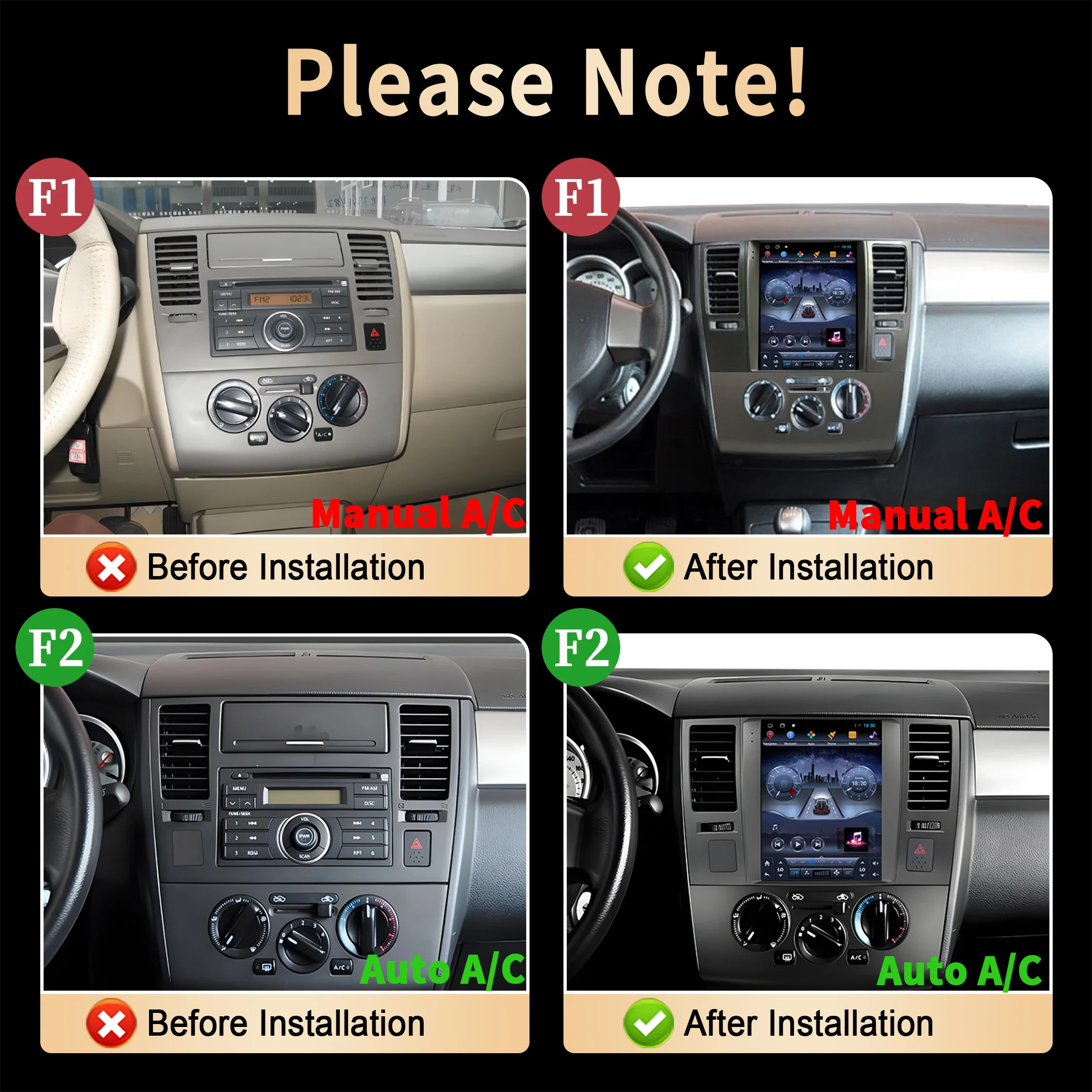 9.7 Inch For Nissan Tiida C11 2004 2005 2006 2007-2013 Car Radio Multimedia Navigation 4G GPS BT CarPlay Android QLED Screen