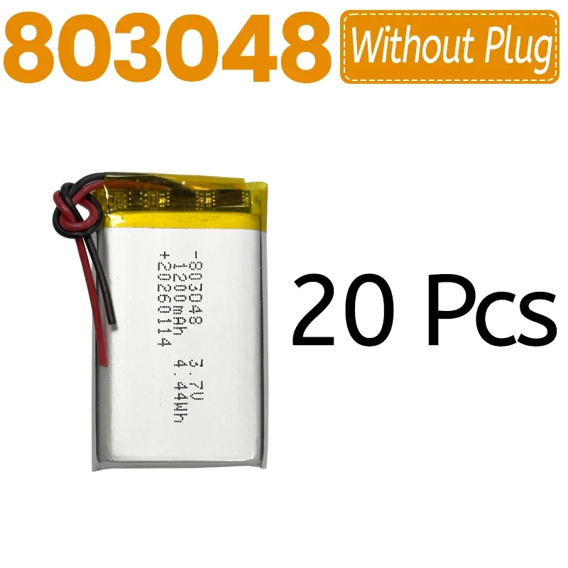 803048 3.7V 1200mAh Li-ion Rechargeable Battery for Beauty Device/Educational Toy/Laptop/GPS Recorder/Walkie-talkie Batteria