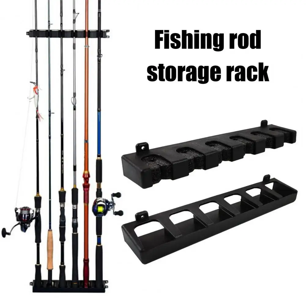 

Wall Mount Fishing Rod Holder 6/8 Holes Vertical Horizontal Fishing Pole Display Storage Rack Organizer Stand Fishing Supplies