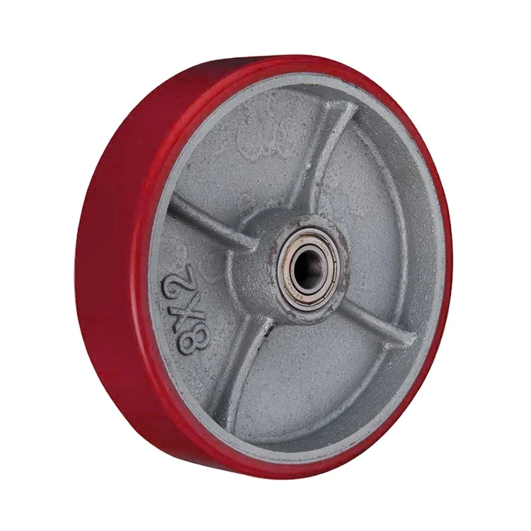 Kastor Gerobak Datar Troli Pu Roda Universal Kastor Poliuretan Inti Besi Tugas Berat