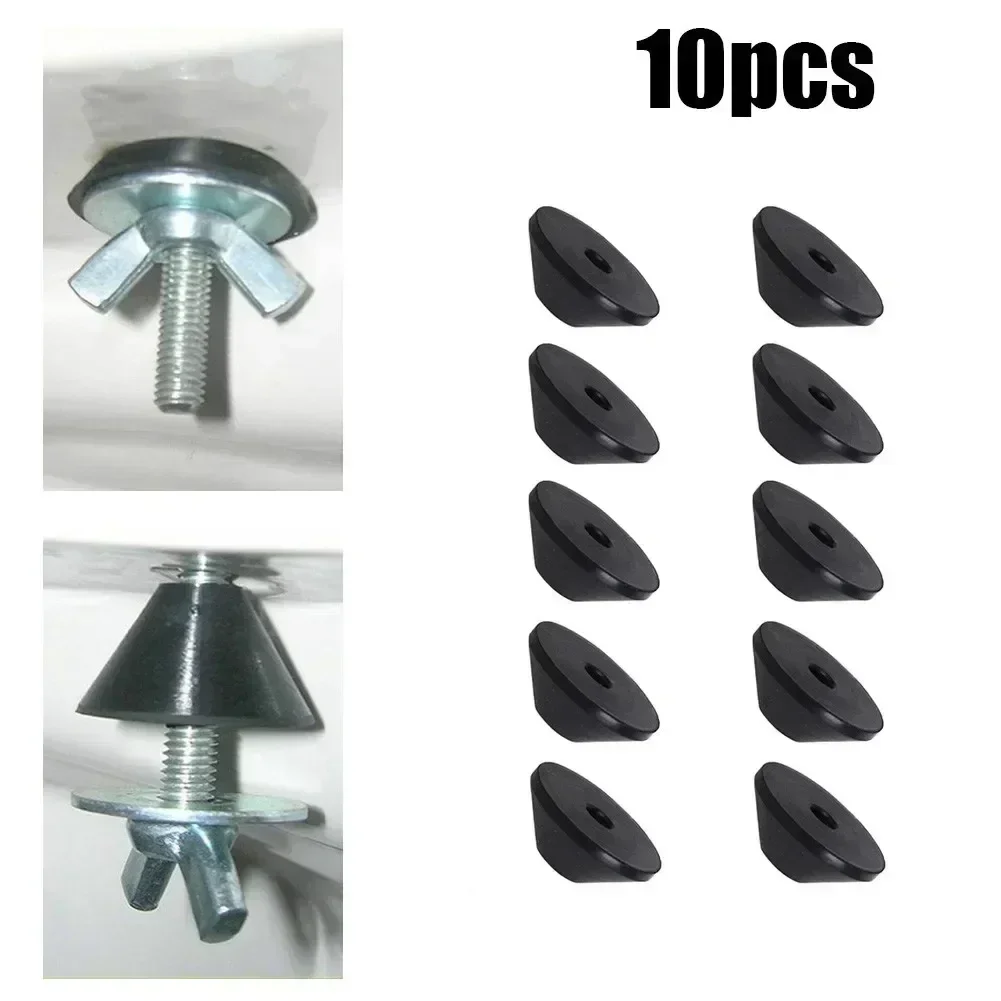 

10pcs 6mm 8mm Non Slip Rubber Fittings To Fix Loose Toilet Seats Black Water Tank Screw Sealing Ring M6 M8 Conical Type Gasket