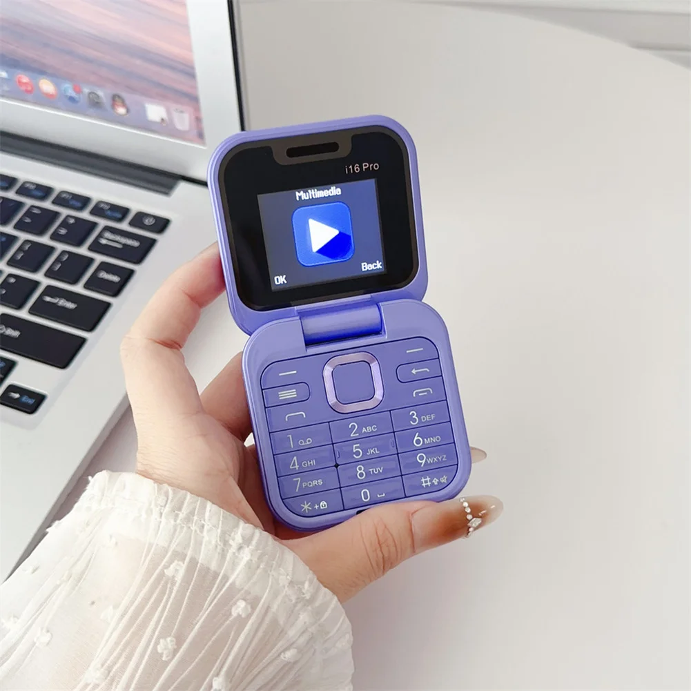 Small Foldable Mobile Phone Auto Call Record Speed Dial Dual SIM Card High Definition Rear Camera Flip Telephones Cellphones