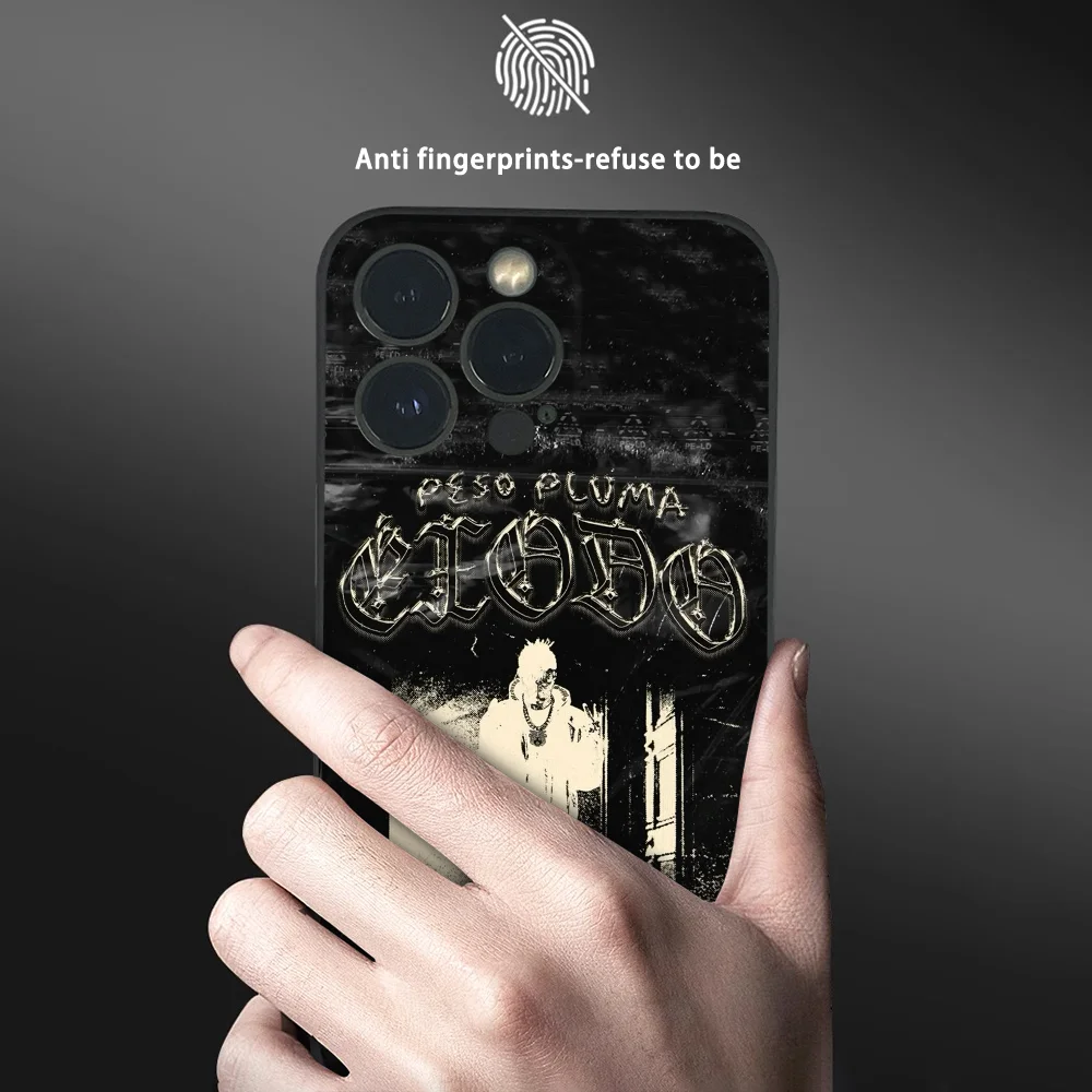 Cantor P_Peso Pluma Exodo Cool Phone Case Para iPhone 16 15 14 13 Pro Max Plus Mini Preto Fosco Soft Shell Funda