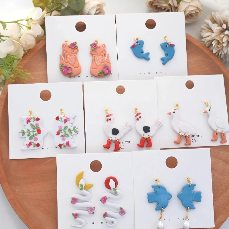 Cute Animal Fox/snake/flying Bird Polymer Clay Mold DIY Earring Pendant Jewelry Polymer Clay Cutter Shape Cutting Ceramic Tool - view 6