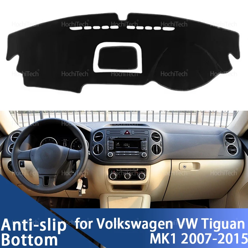 For Volkswagen VW Tiguan MK1 2007-2015 Auto Dashboard Cover Dash Mat Board Pad Carpet Dashmat Anti-UV Mats Accessories