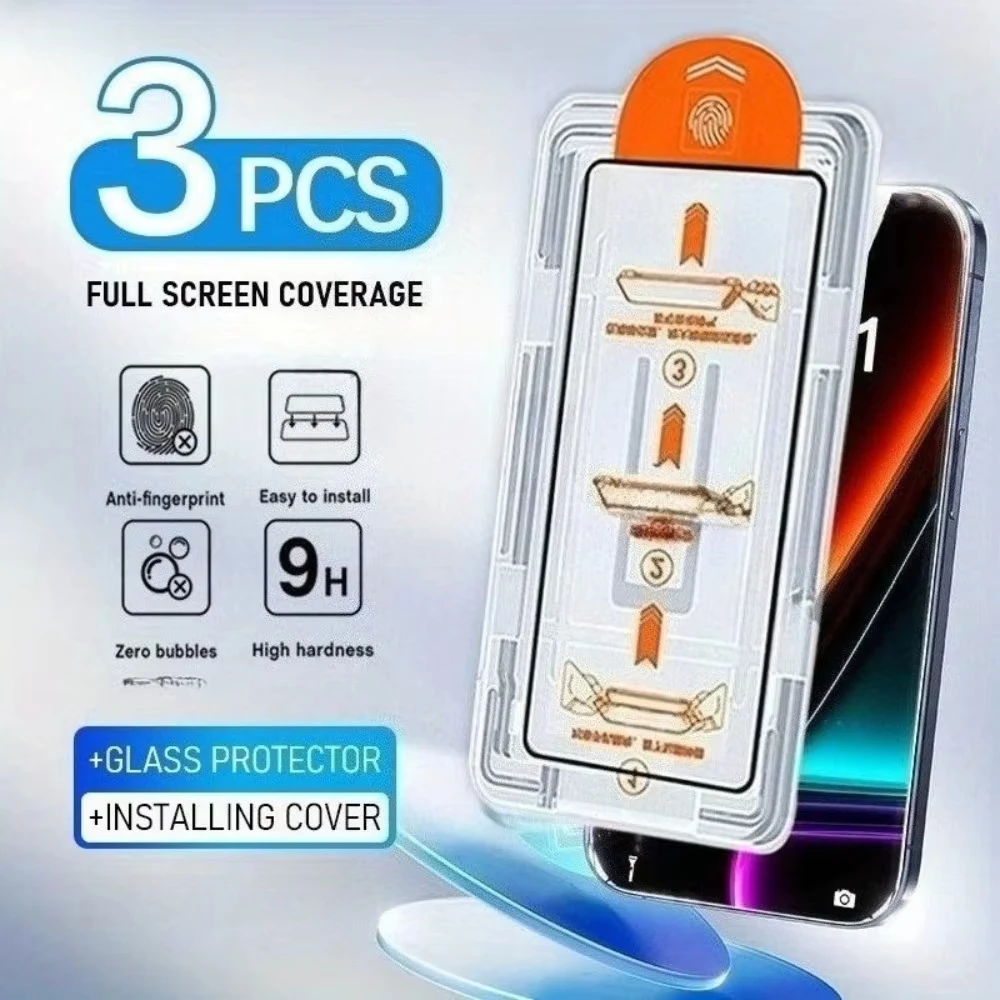 3 Pieces Smooth Touch Easy Install Screen Protector For Samsung S25 S26 Ultra S24 S23 S22 S21 + FE Anti Scratch Tempered Glass