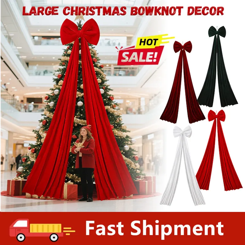 

1pc Large Velvet Christmas Bow Christmas Tree Decoration DIY Craft Party Supplies Red Christmas Decoration Home Decor New Year