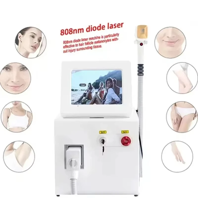 2024 Portable 808 Professional Diode Ice Titanium 4 Wave Laser Full Body Permanent Hair Removal Machine Permanent CE