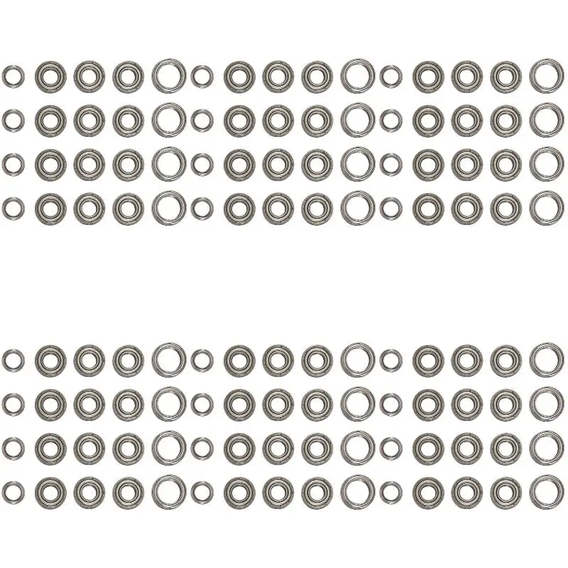 6Pack X(Ball Bearing Kit 20Pcs for TT01 TT-01 TT01D TT01E TT01R DF02 1/10 RC Car Upgrade Parts